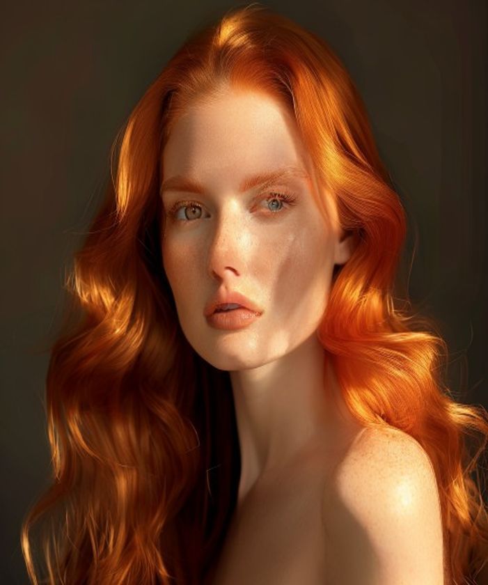 Modelo europeia loira, coloração